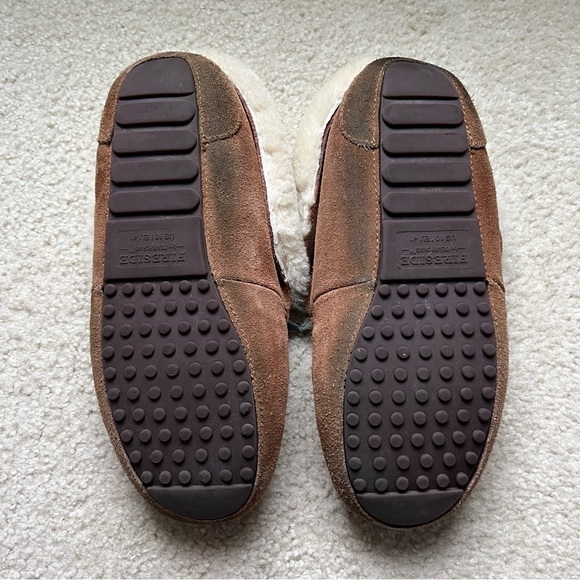 Fireside‎ by Dearfoams Fold-over Moccasin Slippers Chestnut size 10 - Picture 7 of 11